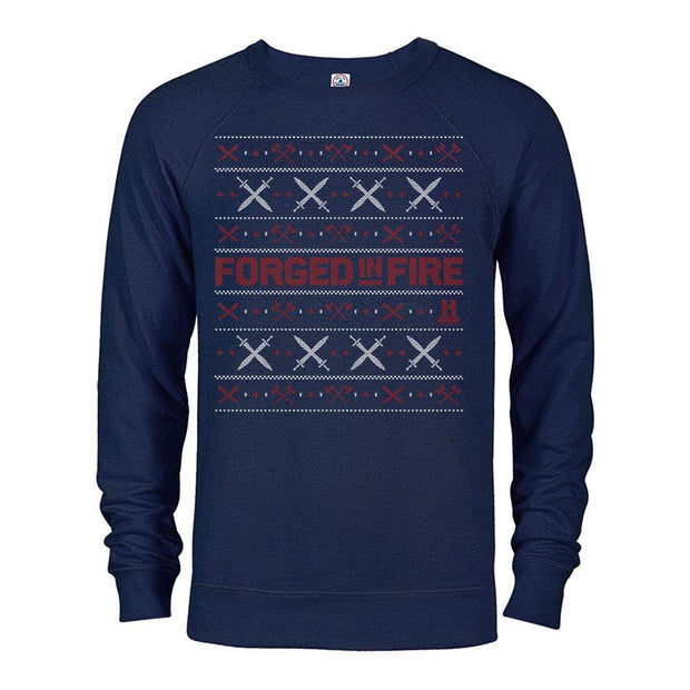 HISTORY Forged in Fire Series Holiday Lightweight Crew Neck Sweatshirt
