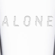 Alone Logo Laser Engraved Pint Glass