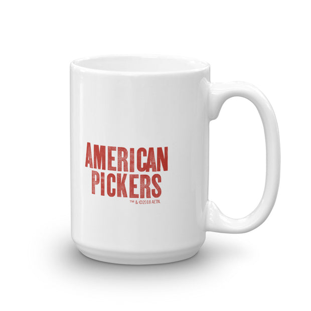 American Pickers Looking for Rusty Gold White Mug