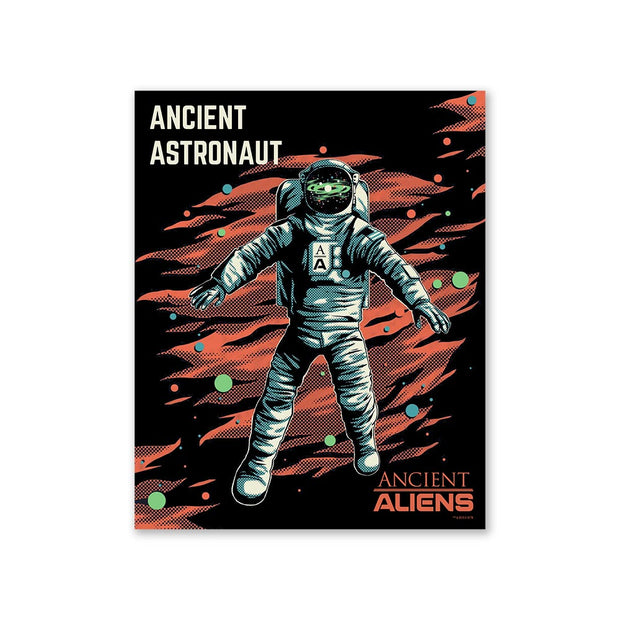 Ancient Aliens Astronaut Premium Satin Poster