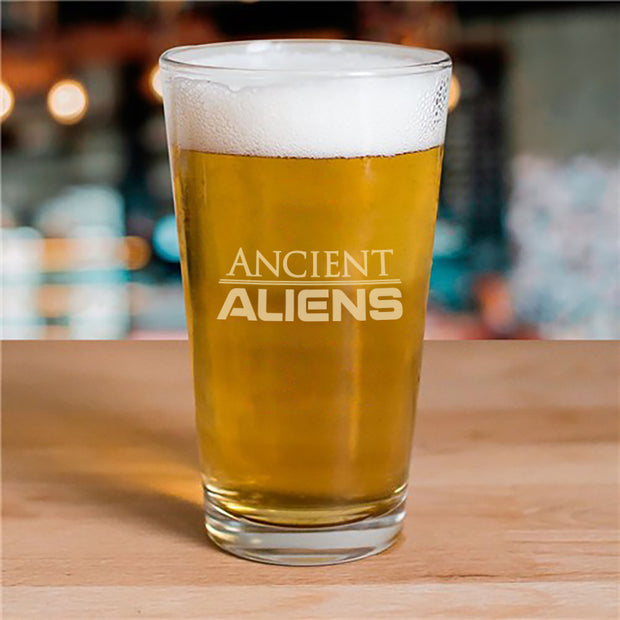 Ancient Aliens Etched Pint Glass
