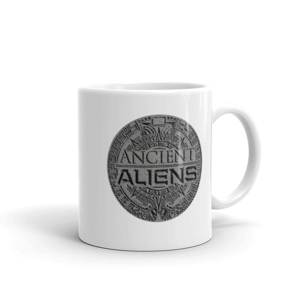 Ancient Aliens Symbol Logo White Mug