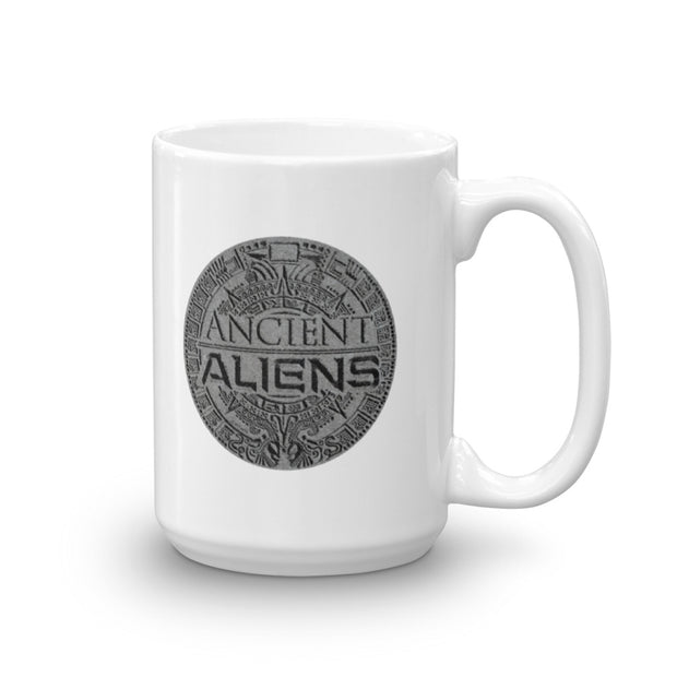 Ancient Aliens Symbol Logo White Mug