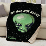 Ancient Aliens We are Not Alone Sherpa Blanket