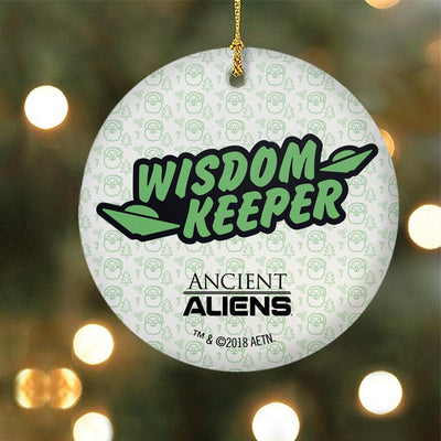 Ancient Aliens Wisdom Keeper Double-Sided Ceramic Ornament