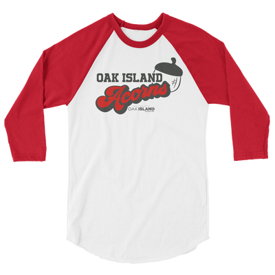 The Curse of Oak Island Acorns Unisex 3/4 Sleeve Raglan Shirt