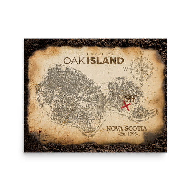 The Curse of Oak Island Treasure Map Premium Matte Paper Poster