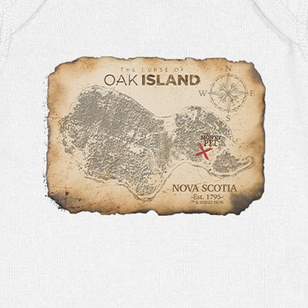 The Curse of Oak Island Treasure Map Baby Bodysuit