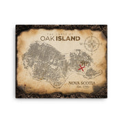 The Curse of Oak Island Treasure Map Canvas