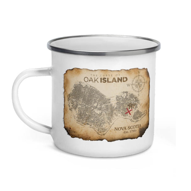 The Curse of Oak Island Treasure Map Enamel Mug