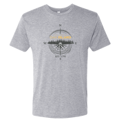 The Curse of Oak Island Nautical Compass Men's Tri-Blend T-Shirt