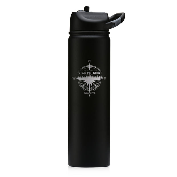 The Curse of Oak Island Nautical Compass Laser Engraved SIC Water Bottle