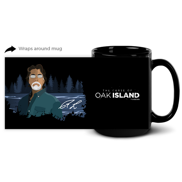 The Curse of Oak Island Rick Lagina Black Mug