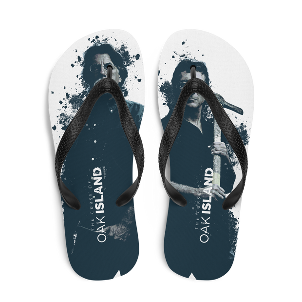 The Curse of Oak Island Rick and Marty Adult Flip Flops