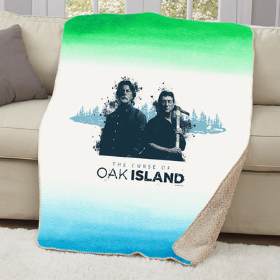 The Curse of Oak Island Rick and Marty Sherpa Blanket