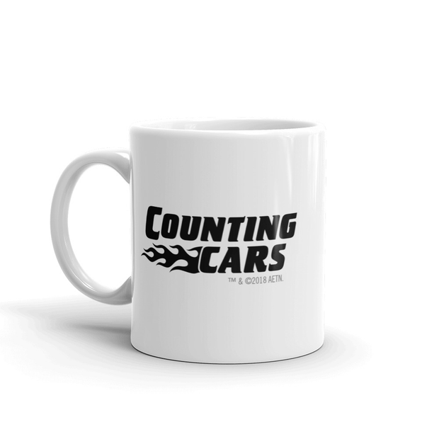 Counting Cars Logo White Mug