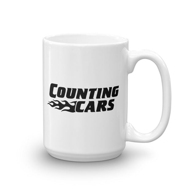 Counting Cars Logo White Mug