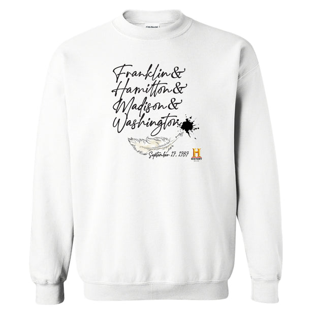Founding Fathers Name Fleece Crewneck Sweatshirt