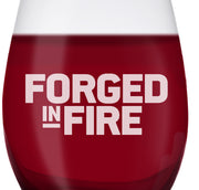 Forged in Fire Logo Laser Engraved Stemless Wine Glass