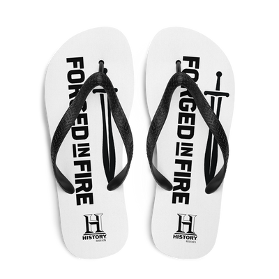 HISTORY Forged in Fire Series Logo Adult Flip Flops