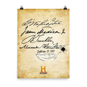 Founding Fathers U.S. Constitution Signatures Canvas Poster