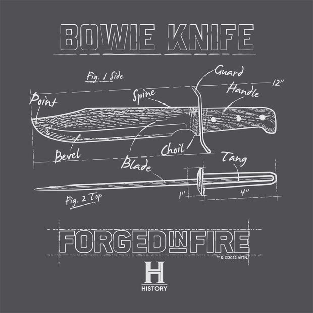 Forged in Fire Bowie Knife Fleece Hooded Sweatshirt