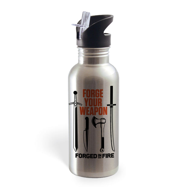 Forged in Fire Choose Your Weapon 20 oz Screw Top Water Bottle with Straw