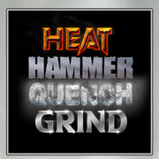 Forged in Fire Heat Hammer Quench Grind 11 oz Gold Metallic Mug