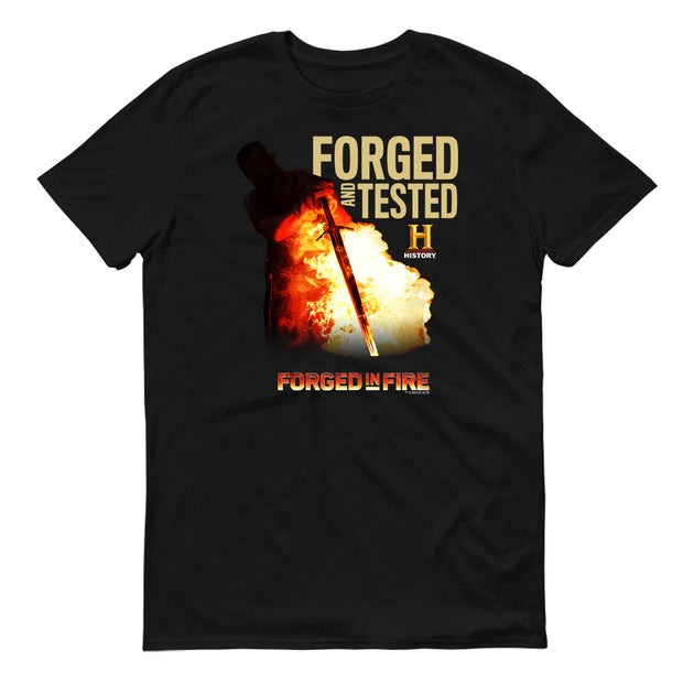 HISTORY Forged in Fire Series Forged And Tested Adult Short Sleeve T-Shirt