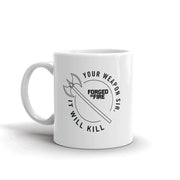 Forged in Fire It Will Kill Double Axe White Mug