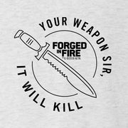 HISTORY Forged in Fire Series It Will Kill Knife Men's Tri-Blend Short Sleeve T-Shirt