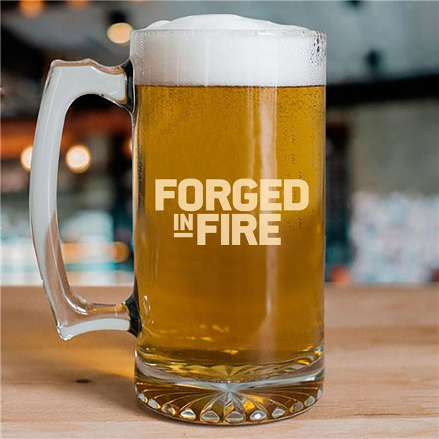 Forged In Fire 25 oz Beer Glass