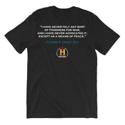 Ulysses S. Grant Fondness For War Quote and Portrait Adult Short Sleeve T-Shirt