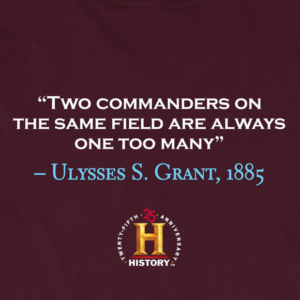 Ulysses S. Grant Two Commanders Quote and Portrait Adult Short Sleeve T-Shirt