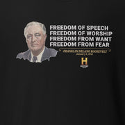 Franklin D. Roosevelt Four Freedoms Adult Short Sleeve T-Shirt