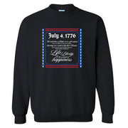 HISTORY Collection Life Liberty Happiness Fleece Crewneck Sweatshirt