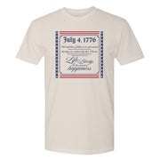 HISTORY Collection Life Liberty Happiness Adult Short Sleeve T-Shirt