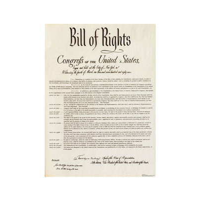 HISTORY Bill Of Rights Standee