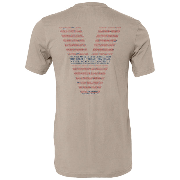 WWII Victory With All The Battles Listed T-Shirt