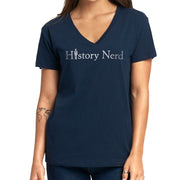 History Nerd Pearl Harbor with WWII Sailor V-Neck T-Shirt