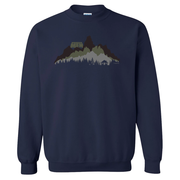 Mountain Men In The Wild Fleece Crewneck Sweatshirt