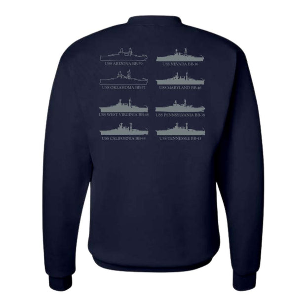 Pearl Harbor Battleships Crewneck Sweatshirt