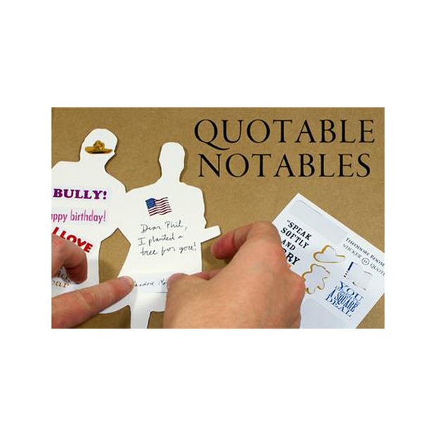 George Washington Quotable Notable - Die Cut Silhouette Greeting Card and Sticker Sheet