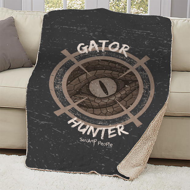Swamp People Gator Hunter Sherpa Blanket