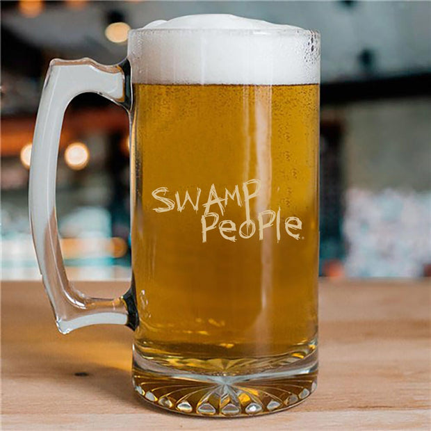 Swamp People Logo Etched 25 oz Beer Glass