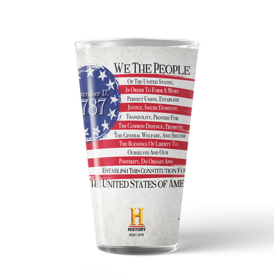 U.S. Constitution Preamble 17 oz Pint Glass