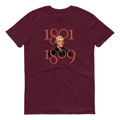 HISTORY Collection Thomas Jefferson Despotism to Liberty Portrait & Quote Adult Short Sleeve T-Shirt
