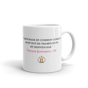 HISTORY Collection Thomas Jefferson Laws Made By Common Consent White Mug