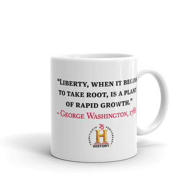 George Washington Liberty When It Begins To Take Root White Mug