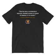 George Washington Truth Will Prevail Quote and Portrait Adult Short Sleeve T-Shirt